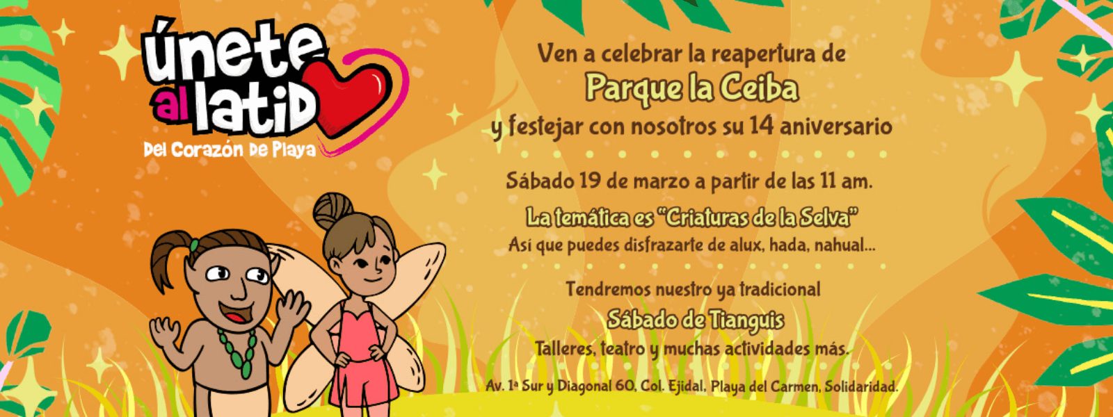 Cartelera Para La Reapertura Y Aniversario De Parque La Ceiba Ffcm